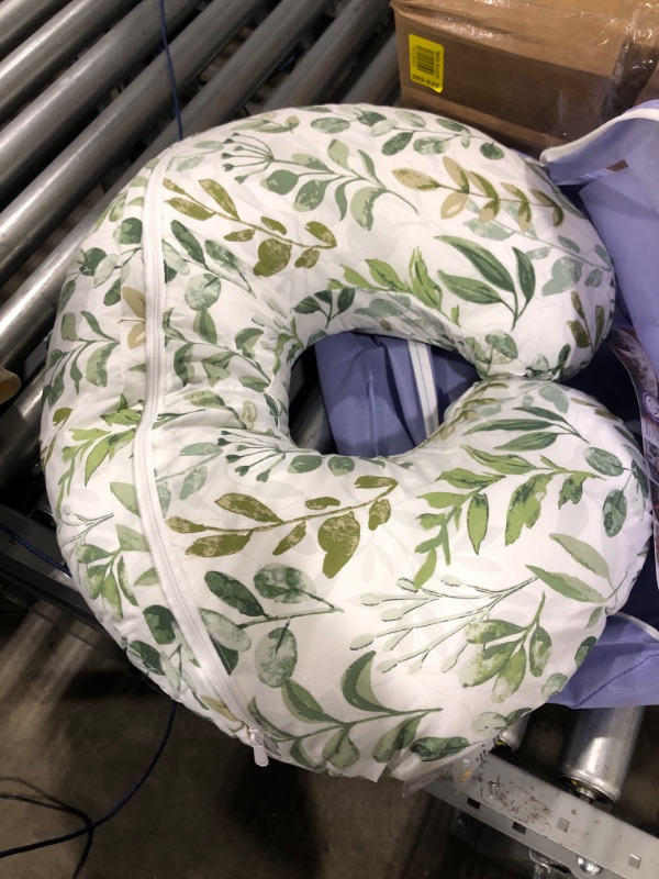 Photo 2 of Boppy Nursing Pillow and Positioner—Original | Green Foliage | Breastfeeding, Bottle Feeding, Baby Support | with Removable Cotton Blend Cover