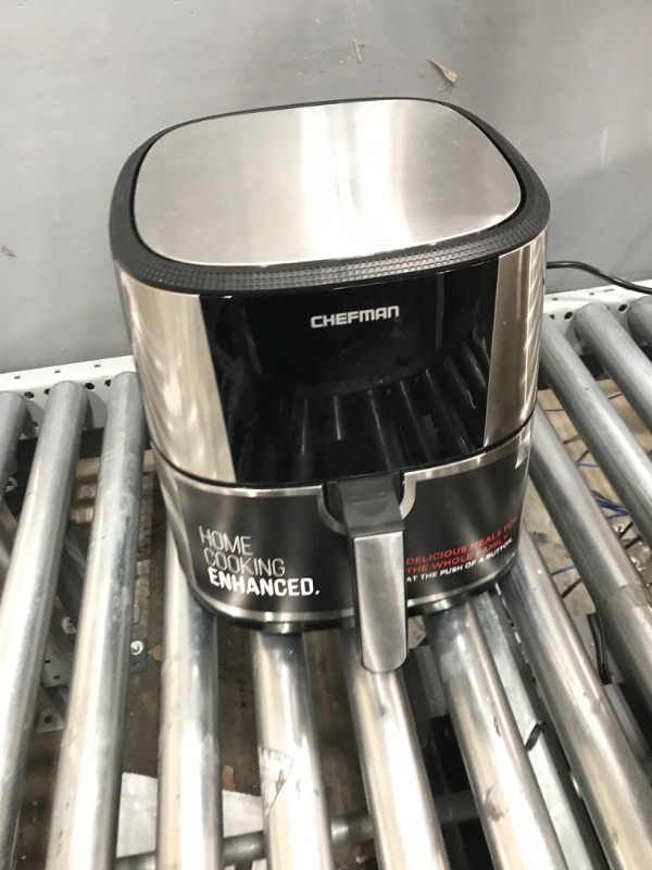 Photo 3 of ***PARTS ONLY// INCOMPLETE *** CHEFMAN Large Air Fryer Max XL 8 Qt, Healthy Cooking, User Friendly, Nonstick Stainless Steel, Digital Touch Screen with 4 Cooking Functions, BPA-Free, Dishwasher Safe Basket, Preheat & Shake Reminder
