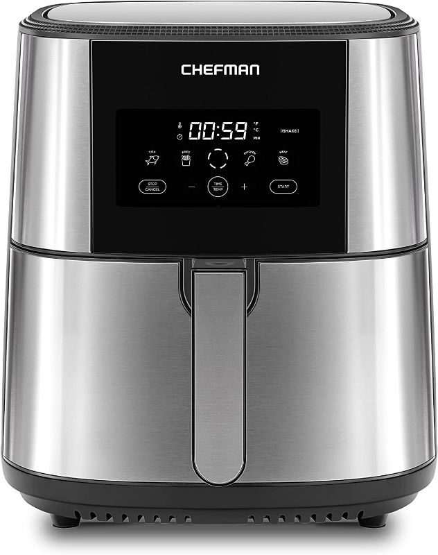 Photo 1 of ***PARTS ONLY// INCOMPLETE *** CHEFMAN Large Air Fryer Max XL 8 Qt, Healthy Cooking, User Friendly, Nonstick Stainless Steel, Digital Touch Screen with 4 Cooking Functions, BPA-Free, Dishwasher Safe Basket, Preheat & Shake Reminder
