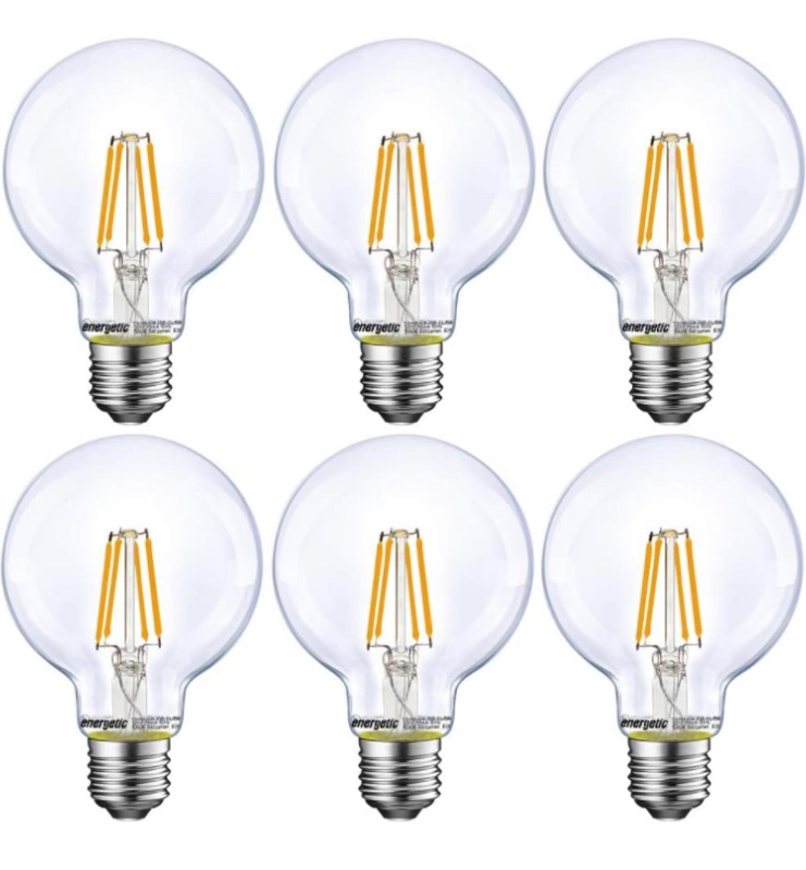 Photo 1 of Dimmable LED Globe Light Bulb, G25 LED Vintage Light Bulb, 60W Equivalent, 500Lumens, 2700K Soft White, E26 Base, UL Listed, 6-Pack