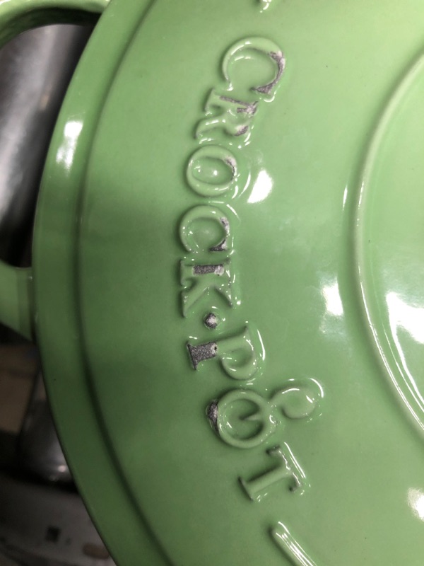 Photo 4 of Crock-Pot Artisan Round Enameled Cast Iron Dutch Oven, 7-Quart, Pistachio Green