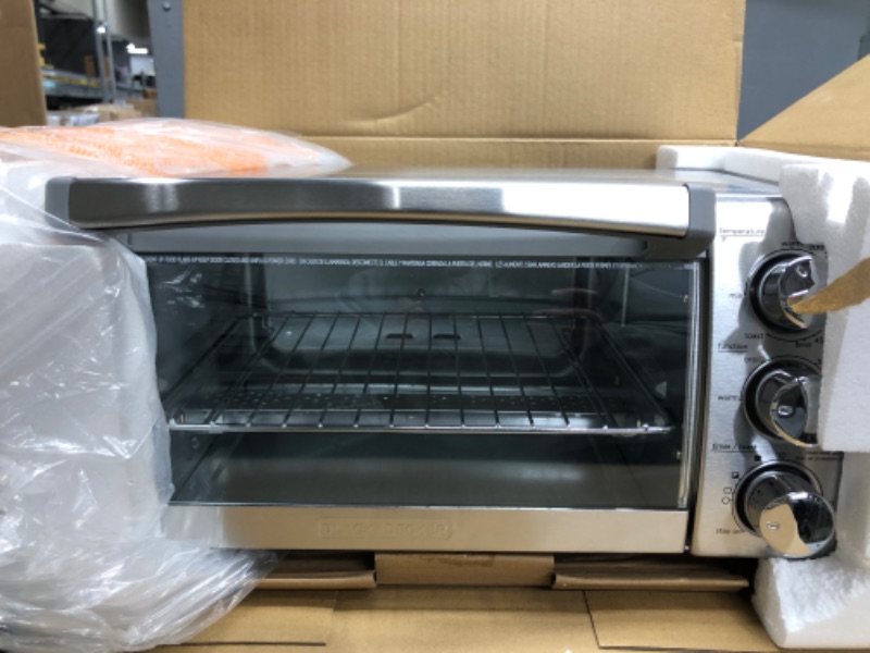 Photo 2 of BLACK+DECKER 4-Slice Toaster Oven with Natural Convection, Stainless Steel, TO1760SS