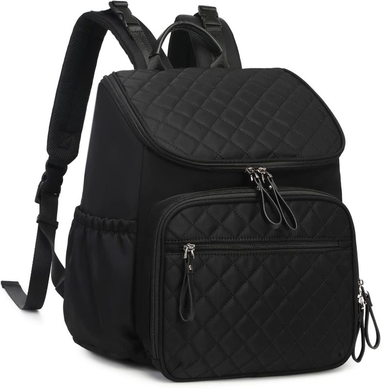 Photo 1 of PAOIXEEL Large Capacity Diaper Bag Backpack, Lightweight Water-Resistant Nylon Travel Backpack with Anti-Theft Pocket
