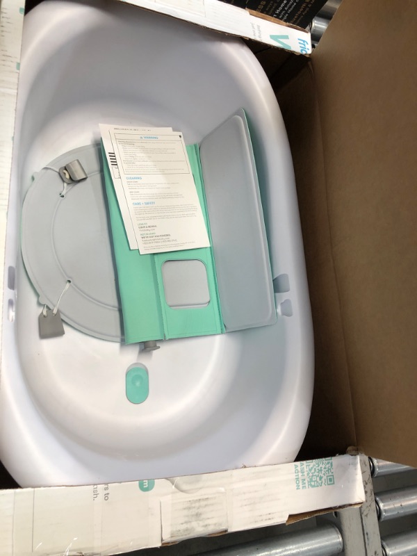 Photo 2 of 4-in-1 Grow-with-Me Bath Tub by Frida Baby Transforms Infant Bathtub to Toddler Bath Seat with Backrest for Assisted Sitting in Tub