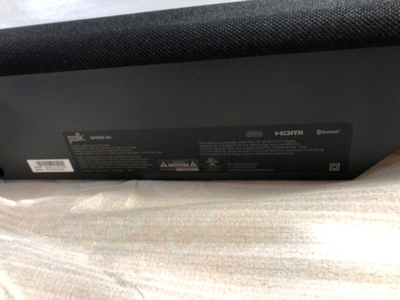 Photo 2 of Polk Audio Signa S4 Ultra-Slim Sound Bar for TV with Wireless Subwoofer, Dolby Atmos 3D Surround Sound, Compatible with 8K, 4K, HD TV, eARC and Bluetooth, Black S4 Soundbar + Subwoofer w/ Dolby Atmos