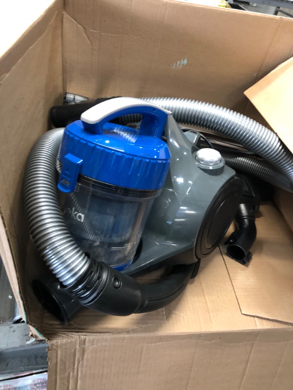 Photo 3 of *nonfunctional* eureka WhirlWind Bagless Canister Vacuum Cleaner, Lightweight Vac for Carpets and Hard Floors, Blue
