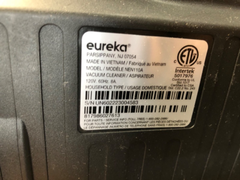 Photo 5 of *nonfunctional* eureka WhirlWind Bagless Canister Vacuum Cleaner, Lightweight Vac for Carpets and Hard Floors, Blue
