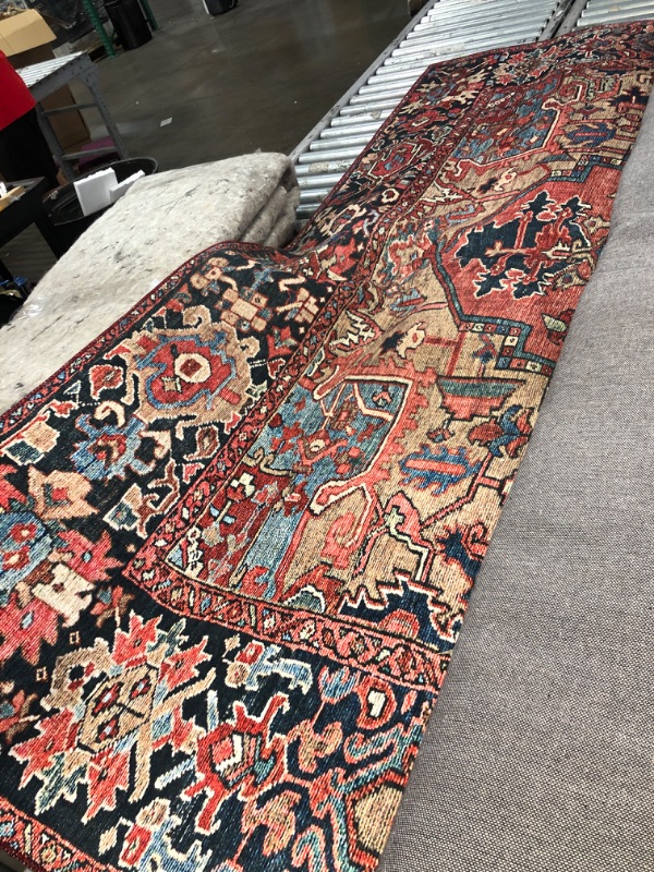 Photo 2 of Artistic Weavers Reeta Printed Medallion Area Rug,7'6" x 9'6",Bright Red/Wheat 7 ft 6 in x 9 ft 6 in Bright Red/Wheat