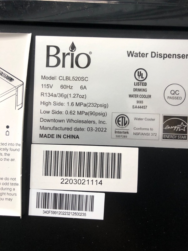 Photo 6 of **BROKEN** Brio Self Cleaning Bottom Loading Water Cooler Water Dispenser - Limited Edition