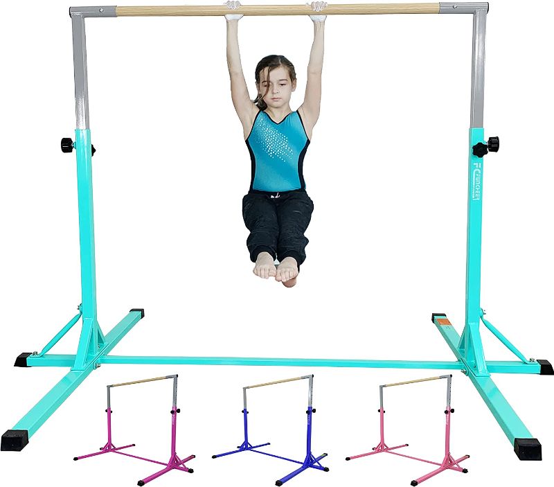 Photo 1 of ***PARTS ONLY*** FC FUNCHEER Expandable Gymnastics bar ?Kids Gymnastic Training bar with Fiberglass Cross bar, Adjustable from 3' to 5' with Base Side Extensions,gymnstics Training bar for Home Training
