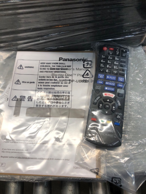 Photo 4 of Panasonic Streaming 4K Blu Ray Player with Dolby Vision and HDR10+ Ultra HD Premium Video Playback, Hi-Res Audio, Voice Assist - DP-UB820-K (Black)