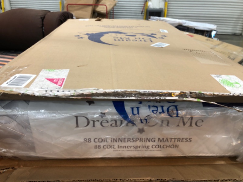 Photo 2 of Dream On Me Twilight 5” 88 Coil Innerspring Crib and Toddler Mattress, Grey Waterproof Vinyl Cover, Greenguard Gold & JPMA Certified, 10 Years Manufacture Warranty, Made in U.S.A, Removable Cover