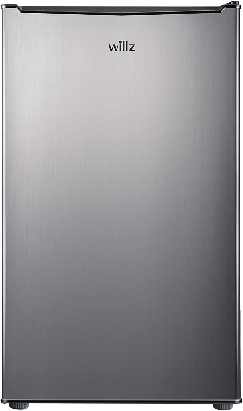 Photo 1 of **** NEW ****
Willz WLR33MS1D02 Compact Refrigerator, Single Door Fridge, Adjustable Mechanical Thermostat with Chiller, Stainless Steel Look, 3.3 Cu Ft
