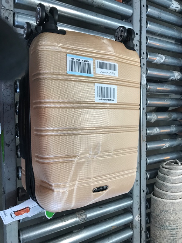 Photo 4 of **** DAMAGED **** **** NEW ****
Rockland Melbourne Hardside Expandable Spinner Wheel Luggage, Champagne, Carry-On 20-Inch
