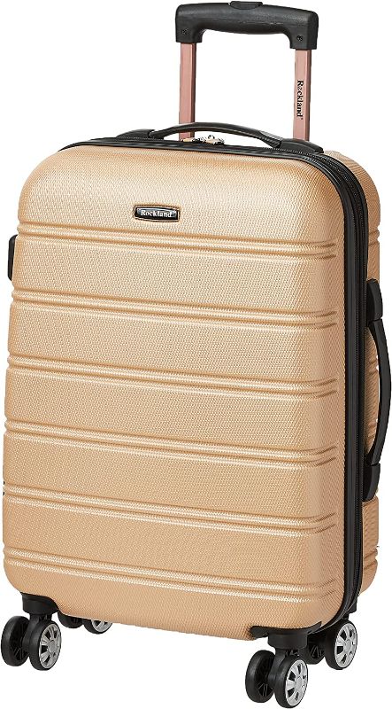 Photo 1 of **** DAMAGED **** **** NEW ****
Rockland Melbourne Hardside Expandable Spinner Wheel Luggage, Champagne, Carry-On 20-Inch
