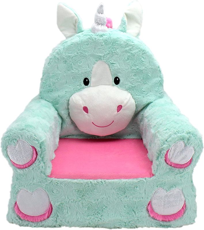 Photo 1 of Animal Adventure | Sweet Seats | Teal Unicorn | Soft Plush Children's Chair
