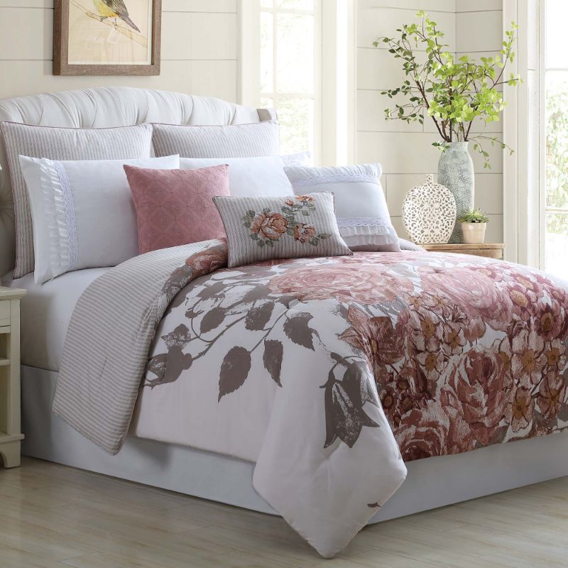 Photo 1 of 8 Piece Embellished Comforter Set Fiona Queen
