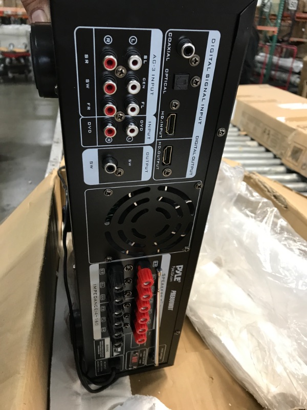 Photo 1 of 6-Channel Bluetooth Hybrid Home Amplifier - 1600W Home Audio Rack Mount Stereo Power Amplifier Receiver w/ Radio, USB/AUX/RCA/Mic, Optical/Coaxial, AC-3, DVD Inputs, Dual 10 Band EQ - Pyle PREA90WBT 1600 Watt Amplifier