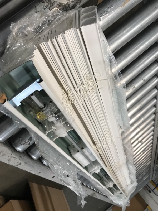 Photo 1 of **MINOR DAMAGE* MISSING PARTS** US Window and Floor 2" Cordless Faux Wood Blinds, Fit Windows 70 7/8" - 71 1/8", (Blind Size 70 1/2" x 72"), Inside Mount 70.5 x 72 Smooth White