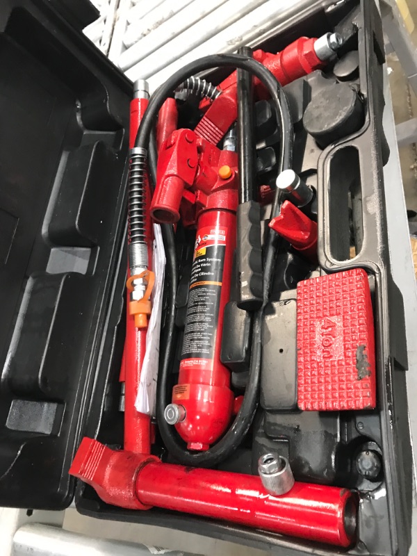 Photo 2 of **MISSING PARTS** BIG RED T70401S Torin Portable Hydraulic Ram: Auto Body Frame Repair Kit with Blow Mold Carrying Storage Case