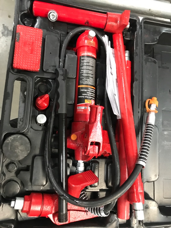Photo 5 of **MISSING PARTS** BIG RED T70401S Torin Portable Hydraulic Ram: Auto Body Frame Repair Kit with Blow Mold Carrying Storage Case