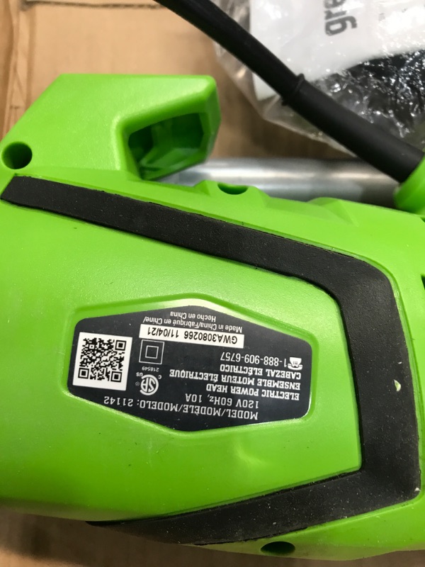 Photo 3 of **UNABLE TO TEST** Greenworks 10 Amp 18-Inch Corded String Trimmer (Attachment Capable), 21142 18" Corded TrimmerLPNPM966287982
