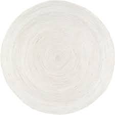 Photo 1 of **FADED WHITE COLOR** nuLOOM
Rigo Chunky Loop Jute Off-White 7 ft. Round Rug