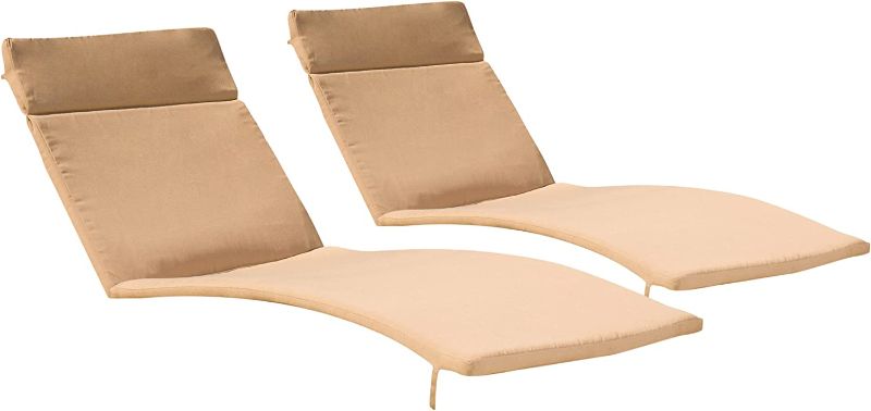 Photo 1 of 1 of 2 ONLY*****Christopher Knight Home Salem Chaise Lounge Cushion, Caramel (set of 2)
