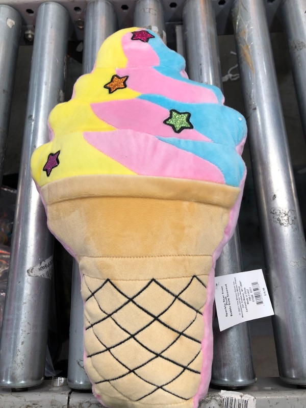 Photo 3 of 2 Scoops Sparkly Cone Fleece and Glitter Plush