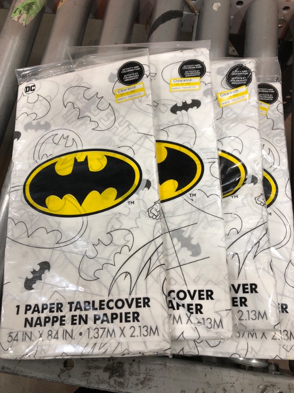 Photo 2 of 4 packs 
Batman CYO Table Cover, Disposable Tableware