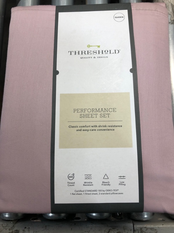 Photo 2 of 400 Thread Count Solid Performance Sheet Set - Threshold