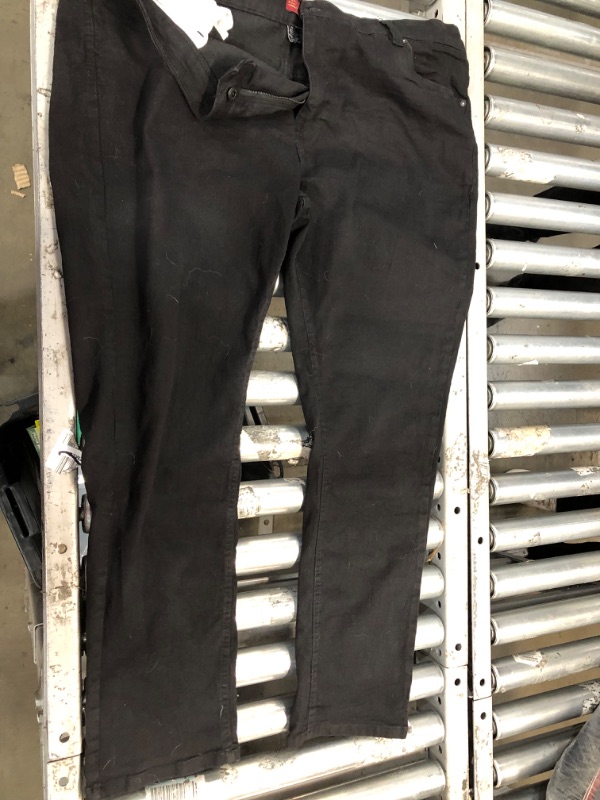 Photo 2 of * DIFFERENT FROM STOCK PHOTO* Truth Substance Mens 44X32 Black Denim Jeans Relaxed Fit Distressed Pockets Chino
