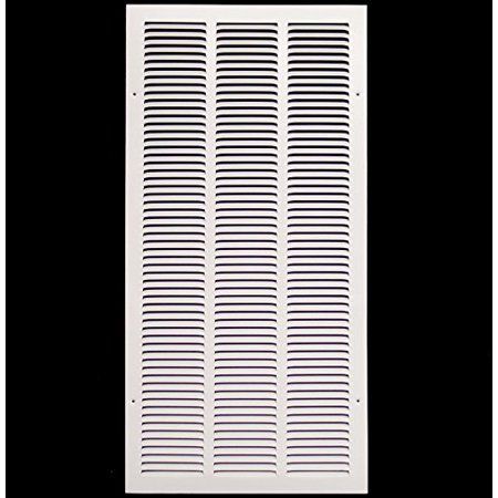 Photo 1 of 14 W X 30 H Steel Return Air Grilles - Sidewall and Ceiling - HVAC Duct Cover - White [Outer Dimensions: 15.75 W X 31.75 H]
