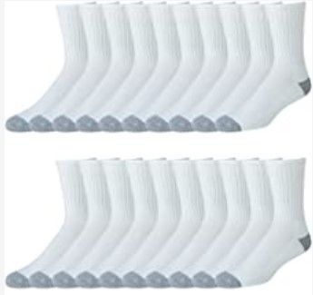 Photo 1 of Amazon Essentials Men's Cotton Crew Socks, Pack of 10
