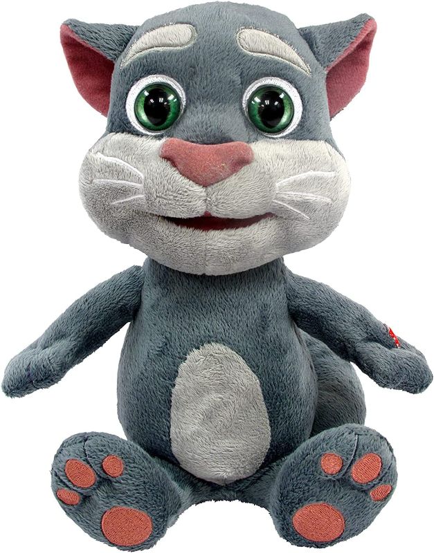 Photo 1 of Dragon-i Toys Talking Tom Animated Interactive Stuffed Cuddly Plush Toy with Talkback 24'', Grey, (80802)
