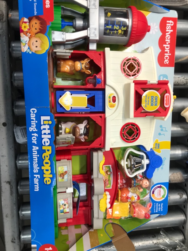 Photo 2 of Fisher-Price Little People Farm Toy, Toddler Playset with Lights Sounds and Smart Stages Learning Content, Caring for Animals Farm? Standard