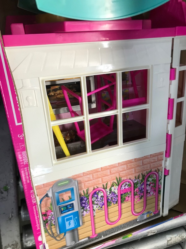 Photo 2 of Barbie Doll and Playset with 30+ Pieces Including Doll Furniture, Cook 'n Grill Restaurant, Open and Close Travel Toy