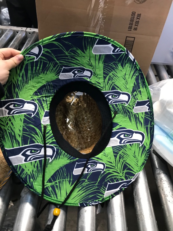 Photo 1 of 2pck Men's NFL Team Logo Floral Straw Sun Hat 