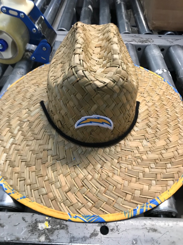 Photo 3 of 2pck Men's NFL Team Logo Floral Straw Sun Hat 