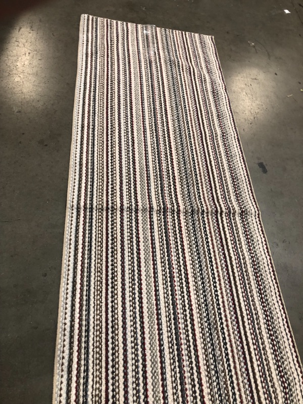 Photo 1 of 3ft x 8ft red blue white runner rug