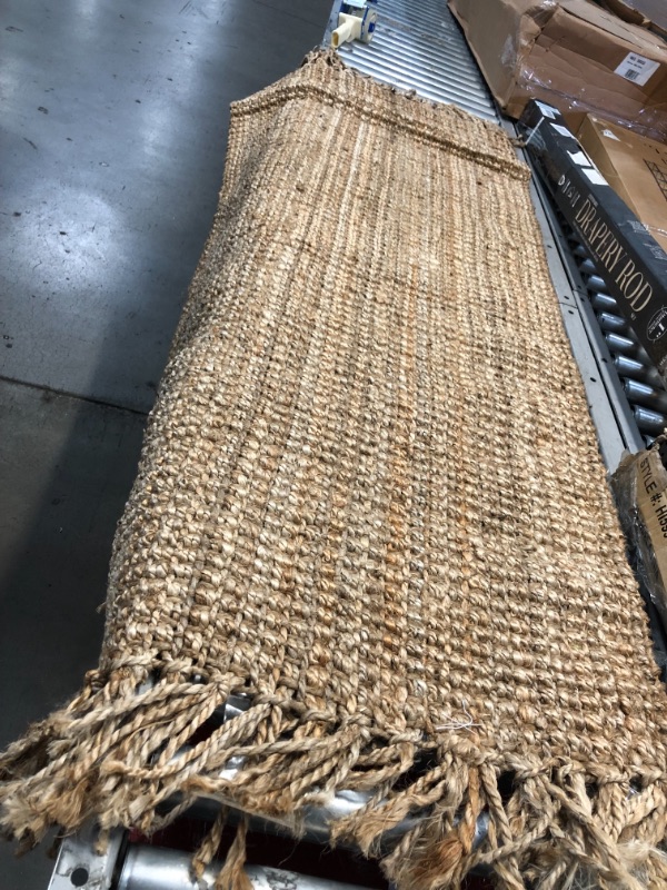 Photo 5 of **used- needs cleaning**
nuLOOM Rigo Hand woven Farmhouse Jute Area Rug-Size: 2' 6" x 6'
2' 6" x 6'

