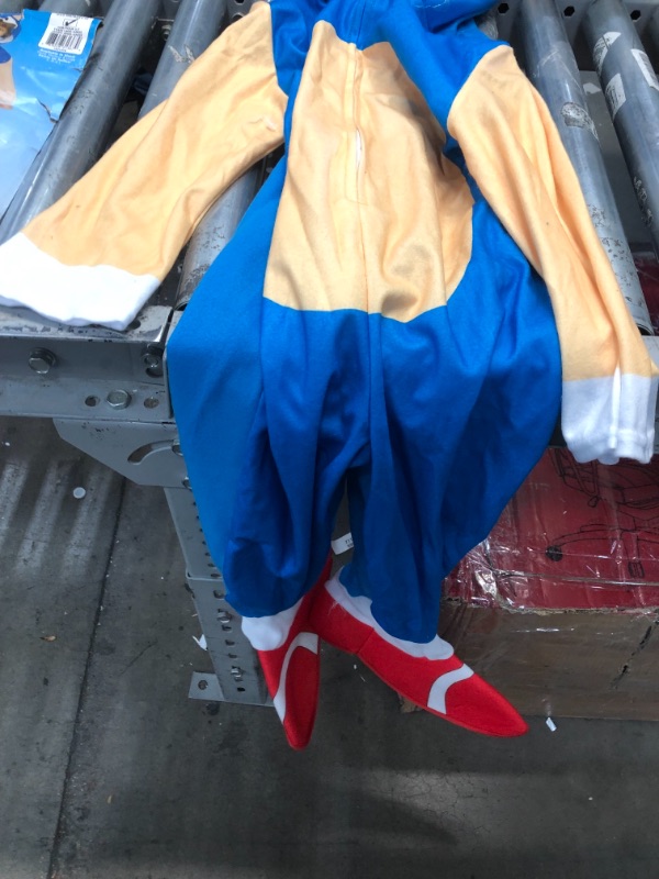 Photo 2 of **USED ITEM**
Rubie's boys Sonic Oversized Jumpsuit Costume, As Shown, Medium US