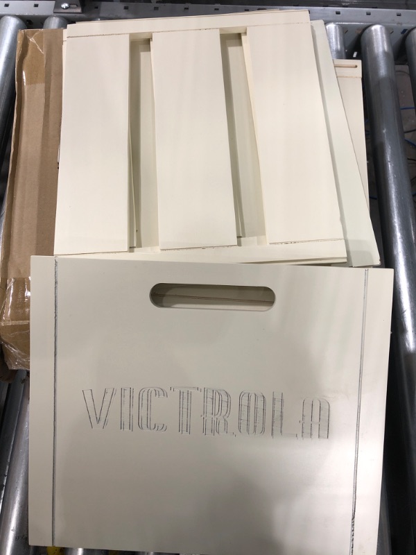 Photo 2 of Victrola Wooden Record Crate, White (VA-20-WHT) White Crate