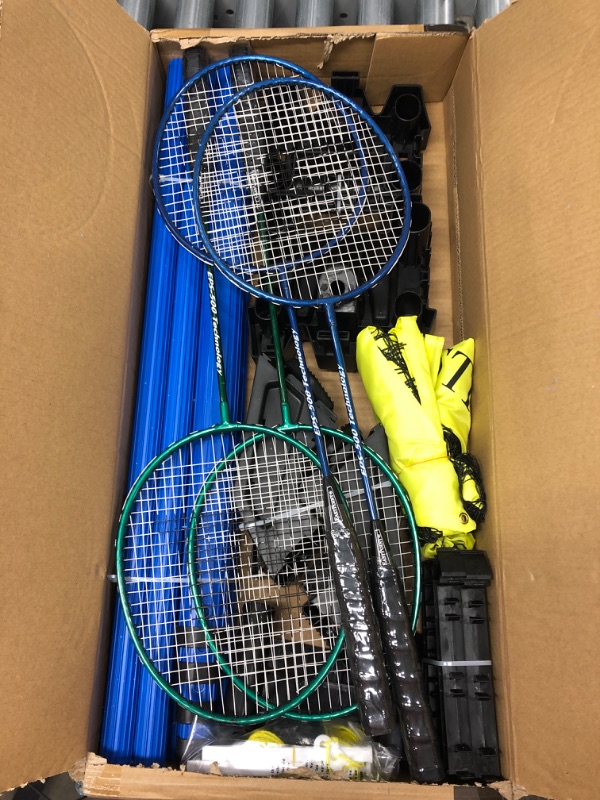 Photo 2 of EastPoint Sports Badminton Sets Outdoor Games – Easy Setup Badminton, 4-Way Badminton, and Badminton Racket & Shuttlecock Sets