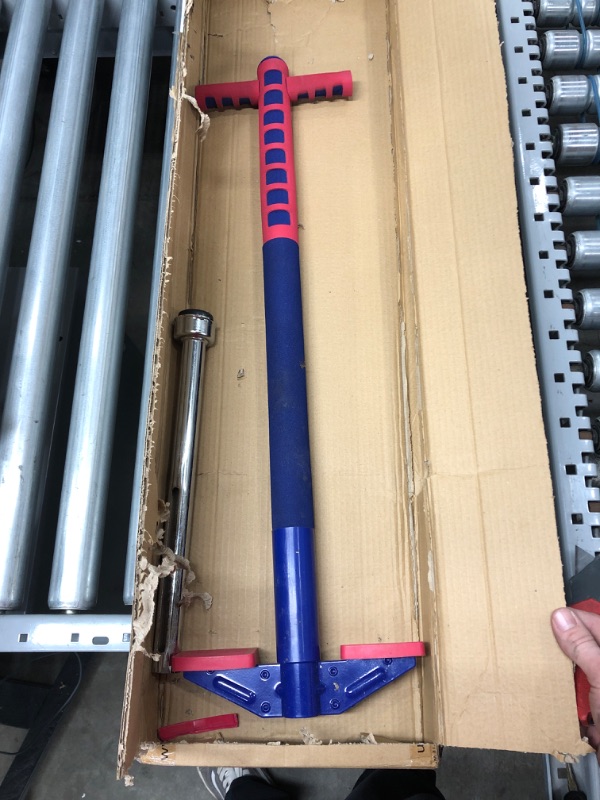 Photo 2 of Flybar Foam Maverick Pogo Stick for Kids Ages 5+, Weights 40 to 80 Pounds by The Original Pogo Stick Company Red/Blue