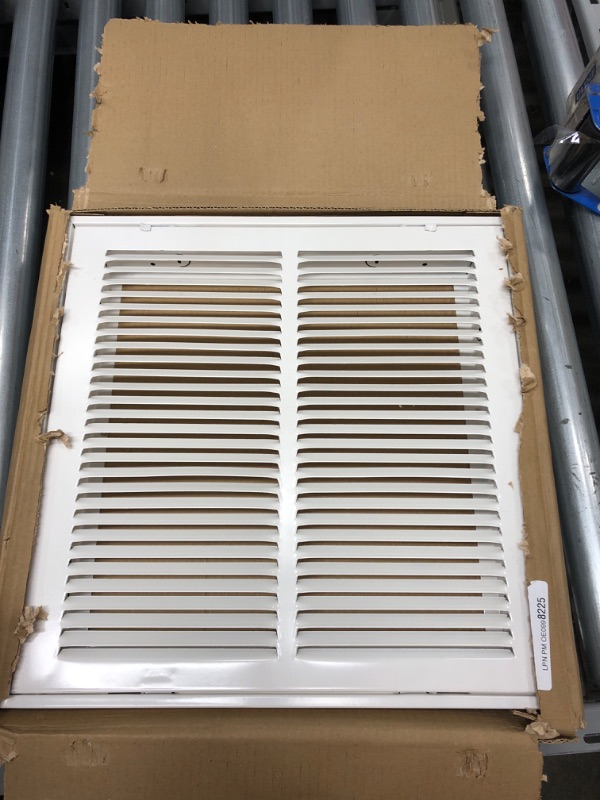 Photo 2 of EZ-FLO 61653 Steel Sidewall and Ceiling Return Air Filter Grille, 14" x 14", White