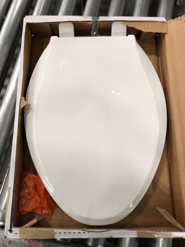 Photo 2 of KOHLER K-4636-0 Cachet Quiet Close Toilet Seat, White, Elongated Non Ready Latch Elongated White