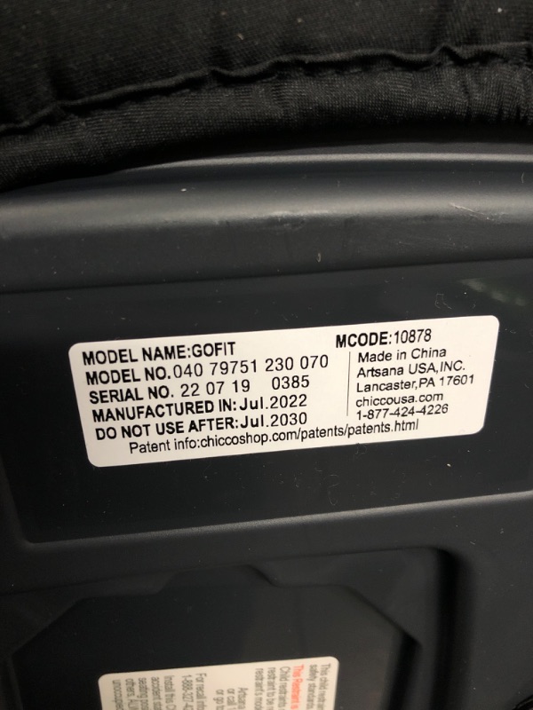 Photo 1 of Chicco GoFit Backless Booster Car Seat, Travel Booster Seat for Car, Portable Car Booster Seat for children 40-110 lbs. | Shark/Black/Grey
