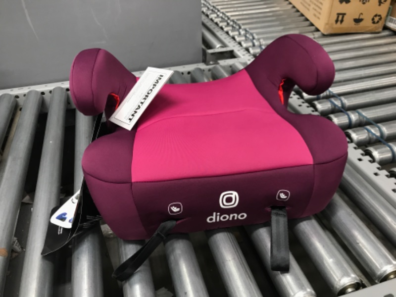 Photo 2 of Diono Solana 2 XL, Dual Latch Connectors, Lightweight Backless Belt-Positioning Booster Car Seat, 8 Years 1 Booster Seat, Pink
