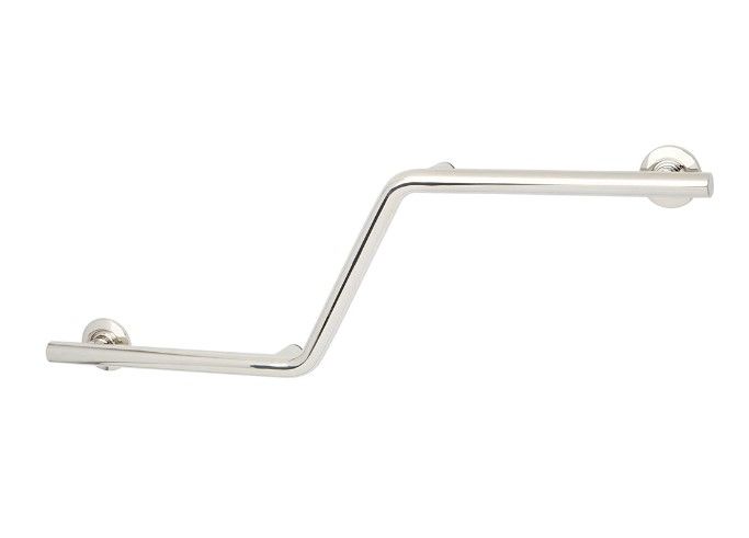 Photo 1 of 38" Lifestyle & Wellness® Angled Assist Zuma Wall Mount Bathroom Shower Grab Bar, 1 ¼" Diameter, Left Handed, Polished Finish